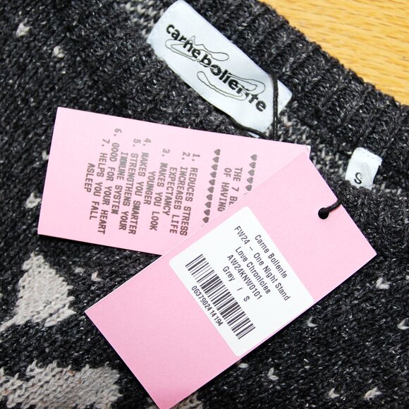 BNWT AW24 CARNE BOLLENTE LOVE CHRONICLES SWEATER S - Picture 8 of 14